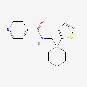 molecular formula C17H20N2OS B2412150 N-((1-(噻吩-2-基)环己基)甲基)异烟酰胺 CAS No. 1324212-34-1