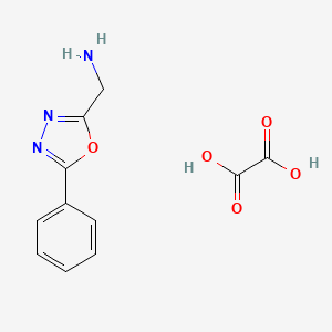 molecular formula C11H11N3O5 B2412163 (5-Phenyl-1,3,4-oxadiazol-2-yl)methanamine oxalate CAS No. 1209722-71-3