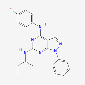 (4-Fluorophenyl){6-[(methylpropyl)amino]-1-phenylpyrazolo[4,5-e]pyrimidin-4-yl}amine