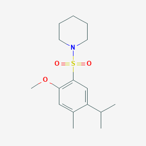 molecular formula C16H25NO3S B2412177 1-((5-Isopropyl-2-methoxy-4-methylphenyl)sulfonyl)piperidine CAS No. 398996-67-3
