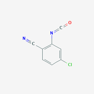 molecular formula C8H3ClN2O B2412181 4-氯-2-异氰酸苯甲腈 CAS No. 1261604-12-9