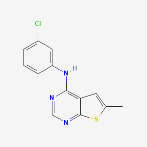 molecular formula C13H10ClN3S B2412192 N-(3-chlorophenyl)-6-methylthieno[2,3-d]pyrimidin-4-amine CAS No. 452087-18-2