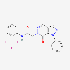 2-(4-methyl-7-oxo-1-phenylpyrazolo[3,4-d]pyridazin-6-yl)-N-[2-(trifluoromethyl)phenyl]acetamide