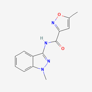 molecular formula C13H12N4O2 B2412197 5-甲基-N-(1-甲基吲唑-3-基)-1,2-恶唑-3-甲酰胺 CAS No. 685830-13-1