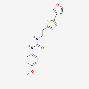 molecular formula C19H20N2O3S B2412198 1-(4-Ethoxyphenyl)-3-(2-(5-(furan-3-yl)thiophen-2-yl)ethyl)urea CAS No. 2034343-14-9