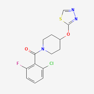 (4-((1,3,4-Thiadiazol-2-yl)oxy)piperidin-1-yl)(2-chloro-6-fluorophenyl)methanone
