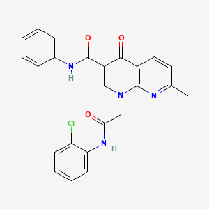 molecular formula C24H19ClN4O3 B2412207 1-(2-((2-氯苯基)氨基)-2-氧代乙基)-7-甲基-4-氧代-N-苯基-1,4-二氢-1,8-萘啶-3-甲酰胺 CAS No. 1251585-04-2