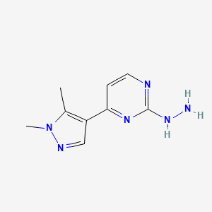 4-(1,5-dimethyl-1H-pyrazol-4-yl)-2-hydrazinylpyrimidine