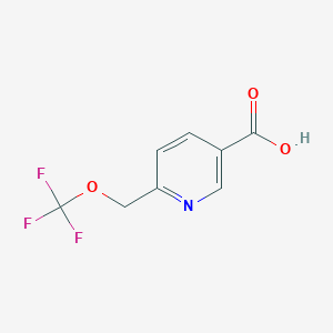 molecular formula C8H6F3NO3 B2412221 6-[(Trifluoromethoxy)methyl]pyridine-3-carboxylic acid CAS No. 1691732-37-2