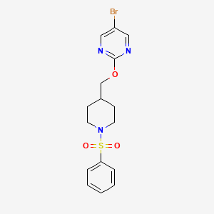 2-[[1-(Benzenesulfonyl)piperidin-4-yl]methoxy]-5-bromopyrimidine