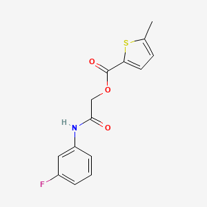 molecular formula C14H12FNO3S B2412230 [2-(3-Fluoroanilino)-2-oxoethyl] 5-methylthiophene-2-carboxylate CAS No. 1001787-13-8