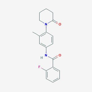 2-fluoro-N-(3-methyl-4-(2-oxopiperidin-1-yl)phenyl)benzamide