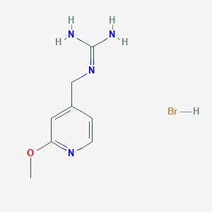 molecular formula C8H13BrN4O B2412246 N-[(2-methoxypyridin-4-yl)methyl]guanidine hydrobromide CAS No. 1864061-07-3