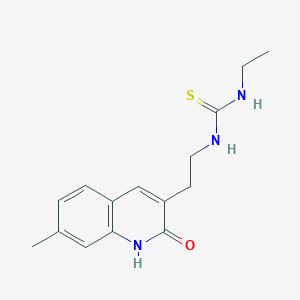 molecular formula C15H19N3OS B2412249 1-ethyl-3-[2-(7-methyl-2-oxo-1H-quinolin-3-yl)ethyl]thiourea CAS No. 887889-56-7