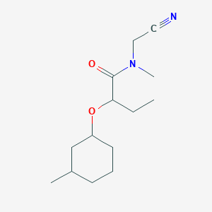 molecular formula C14H24N2O2 B2412251 N-(氰甲基)-N-甲基-2-(3-甲基环己基)氧基丁酰胺 CAS No. 1436244-38-0