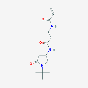 molecular formula C14H23N3O3 B2412254 N-(1-Tert-butyl-5-oxopyrrolidin-3-yl)-3-(prop-2-enoylamino)propanamide CAS No. 2202412-08-4