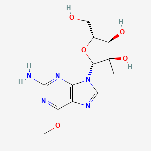 molecular formula C12H17N5O5 B2412264 (2R,3R,4R,5R)-2-(2-Amino-6-methoxy-9H-purin-9-yl)-5-(hydroxymethyl)-3-methyltetrahydrofuran-3,4-diol CAS No. 714249-80-6