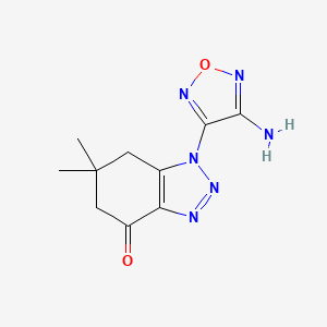 molecular formula C10H12N6O2 B2412269 1-(4-Amino-1,2,5-oxadiazol-3-yl)-6,6-dimethyl-1,5,6,7-tetrahydro-4H-1,2,3-benzotriazol-4-one CAS No. 890096-13-6