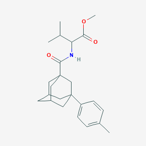 molecular formula C24H33NO3 B2412272 Methyl 3-methyl-2-[[3-(4-methylphenyl)adamantane-1-carbonyl]amino]butanoate CAS No. 956153-71-2