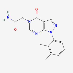 molecular formula C15H15N5O2 B2412290 2-[1-(2,3-Dimethylphenyl)-4-oxopyrazolo[3,4-d]pyrimidin-5-yl]acetamide CAS No. 895021-43-9