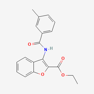 molecular formula C19H17NO4 B2412308 Ethyl 3-(3-methylbenzamido)benzofuran-2-carboxylate CAS No. 477498-81-0