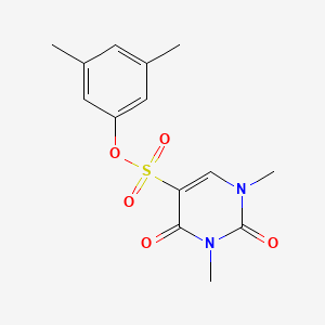 molecular formula C14H16N2O5S B2412318 (3,5-Dimethylphenyl) 1,3-dimethyl-2,4-dioxopyrimidine-5-sulfonate CAS No. 869070-38-2
