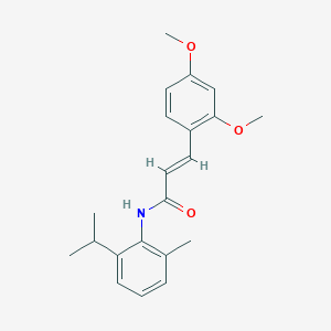 molecular formula C21H25NO3 B2412323 (E)-3-(2,4-二甲氧基苯基)-N-(2-异丙基-6-甲基苯基)丙烯酰胺 CAS No. 496779-54-5