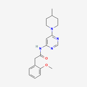 molecular formula C19H24N4O2 B2412345 2-(2-甲氧基苯基)-N-(6-(4-甲基哌啶-1-基)嘧啶-4-基)乙酰胺 CAS No. 1396856-56-6