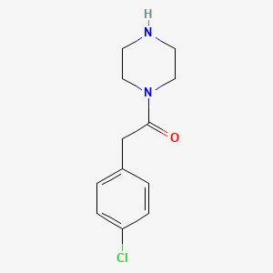 molecular formula C12H15ClN2O B2412355 2-(4-Chlorophenyl)-1-(piperazin-1-yl)ethan-1-one CAS No. 926187-94-2