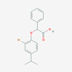 molecular formula C17H17BrO3 B241236 (2-Bromo-4-isopropylphenoxy)(phenyl)acetic acid 