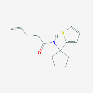 molecular formula C14H19NOS B2412361 N-(1-(噻吩-2-基)环戊基)戊-4-烯酰胺 CAS No. 2309602-87-5