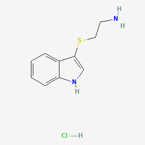 molecular formula C10H13ClN2S B2412371 2-(1H-Indol-3-ylsulfanyl)-ethylamine hydrochloride CAS No. 54466-83-0