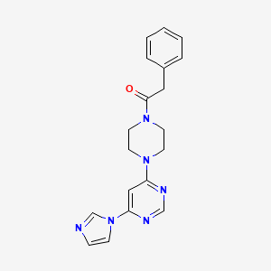 1-(4-(6-(1H-imidazol-1-yl)pyrimidin-4-yl)piperazin-1-yl)-2-phenylethanone