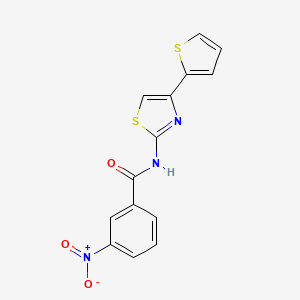 3-nitro-N-(4-(thiophen-2-yl)thiazol-2-yl)benzamide