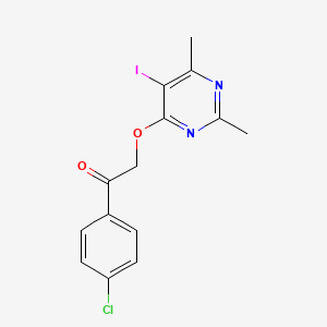 1-(4-Chlorophenyl)-2-[(5-iodo-2,6-dimethyl-4-pyrimidinyl)oxy]-1-ethanone