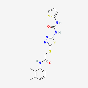 N-(2,3-dimethylphenyl)-2-((5-(3-(thiophen-2-yl)ureido)-1,3,4-thiadiazol-2-yl)thio)acetamide