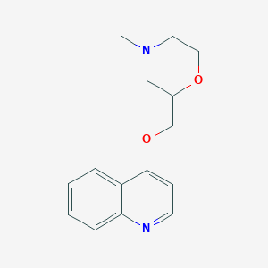B2412401 4-Methyl-2-(quinolin-4-yloxymethyl)morpholine CAS No. 2379946-16-2
