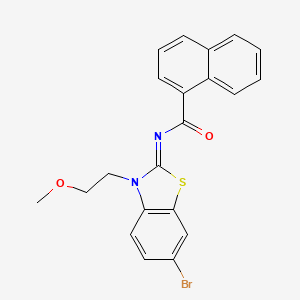 B2412402 (Z)-N-(6-bromo-3-(2-methoxyethyl)benzo[d]thiazol-2(3H)-ylidene)-1-naphthamide CAS No. 864976-17-0