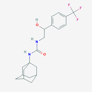 molecular formula C20H25F3N2O2 B2412407 1-((1R,3s)-金刚烷-1-基)-3-(2-羟基-2-(4-(三氟甲基)苯基)乙基)脲 CAS No. 1396865-66-9