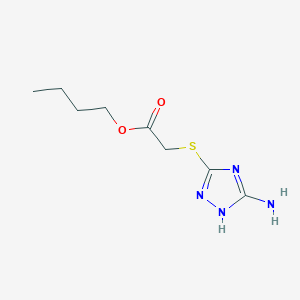 molecular formula C8H14N4O2S B241241 butyl 2-[(5-amino-1H-1,2,4-triazol-3-yl)sulfanyl]acetate 