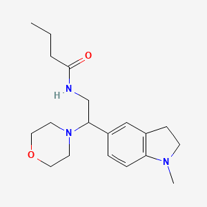N-(2-(1-methylindolin-5-yl)-2-morpholinoethyl)butyramide