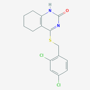 molecular formula C15H14Cl2N2OS B2412438 4-((2,4-dichlorobenzyl)thio)-5,6,7,8-tetrahydroquinazolin-2(1H)-one CAS No. 898450-63-0