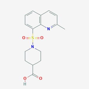 molecular formula C16H18N2O4S B2412454 1-(2-methylquinolin-8-yl)sulfonylpiperidine-4-carboxylic Acid CAS No. 638136-10-4