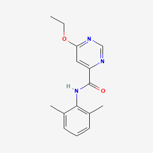 molecular formula C15H17N3O2 B2412459 N-(2,6-dimethylphenyl)-6-ethoxypyrimidine-4-carboxamide CAS No. 2034227-18-2