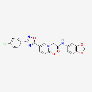 2-[(7,8-dimethoxy-5H-pyrimido[5,4-b]indol-4-yl)thio]-N-(2-ethylphenyl)acetamide
