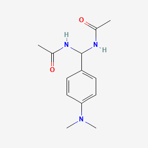 molecular formula C13H19N3O2 B2412463 N-{(Acetylamino)[4-(dimethylamino)phenyl]methyl}acetamide CAS No. 17102-89-5