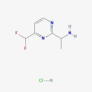 1-[4-(Difluoromethyl)pyrimidin-2-yl]ethanamine;hydrochloride