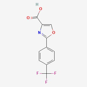 molecular formula C11H6F3NO3 B2412470 2-[4-(三氟甲基)苯基]-1,3-恶唑-4-羧酸 CAS No. 1008773-84-9