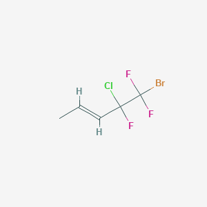 molecular formula C5H5BrClF3 B2412474 5-Bromo-4-chloro-4,5,5-trifluoropent-2-ene CAS No. 356-73-0; 35674-28-3