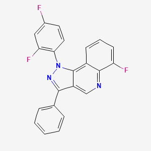 molecular formula C22H12F3N3 B2412477 1-(2,4-difluorophenyl)-6-fluoro-3-phenyl-1H-pyrazolo[4,3-c]quinoline CAS No. 932280-23-4
